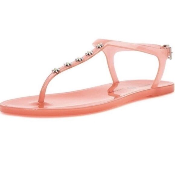 Katy Perry Women's The Geli-T Strap Flat Sandals, DAISY/OASIS PINK,  Size 10 - Picture 2 of 9